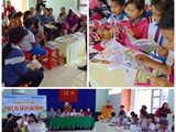 Tổ chức phục vụ sách lưu động với chủ đề “Chuyến xe tri thức” tại xã Xuân cảnh, TX Sông Cầu, Phú Yên